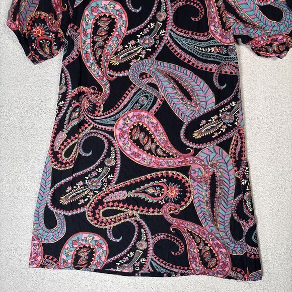Angie Mini Dress Women’s Size L Bohemian Boho‎ Paisley Festival - Picture 12 of 12